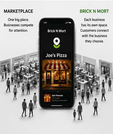 Marketplace model versus Brick N Mort model